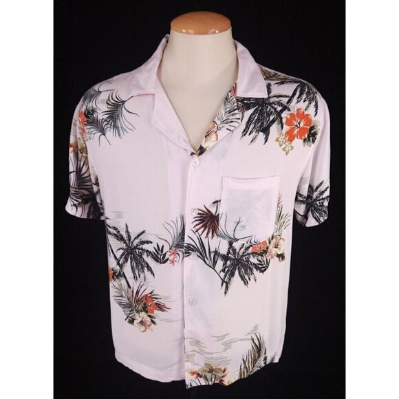 Rhude Hawaiian Shirt Size S Mens Pink Multi S/S 2022 NWT - Picture 1 of 13